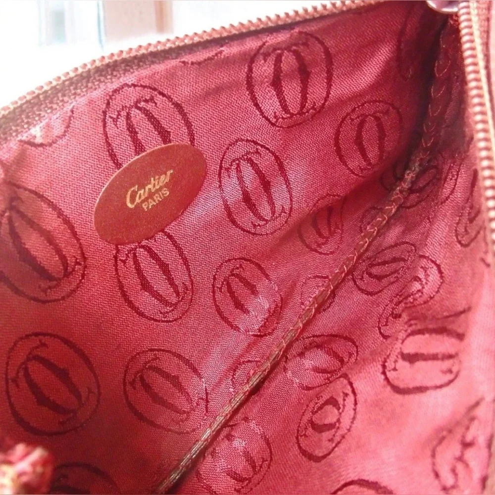 Cartier Must Line Bordeaux Leather Wristlet 😍❤️
